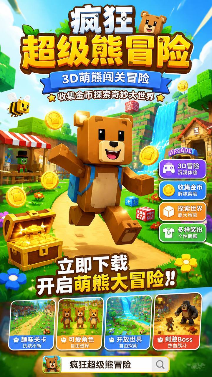 疯狂超级熊冒险截图