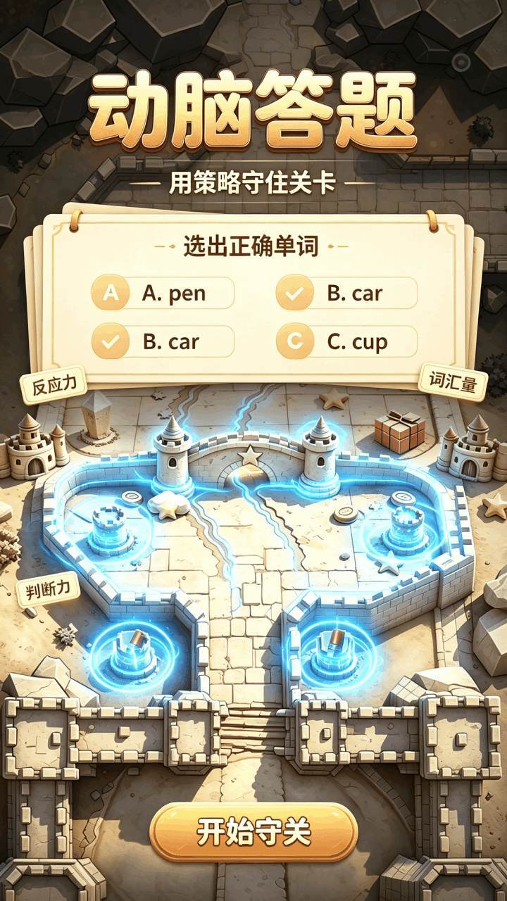 单词塔防游戏截图