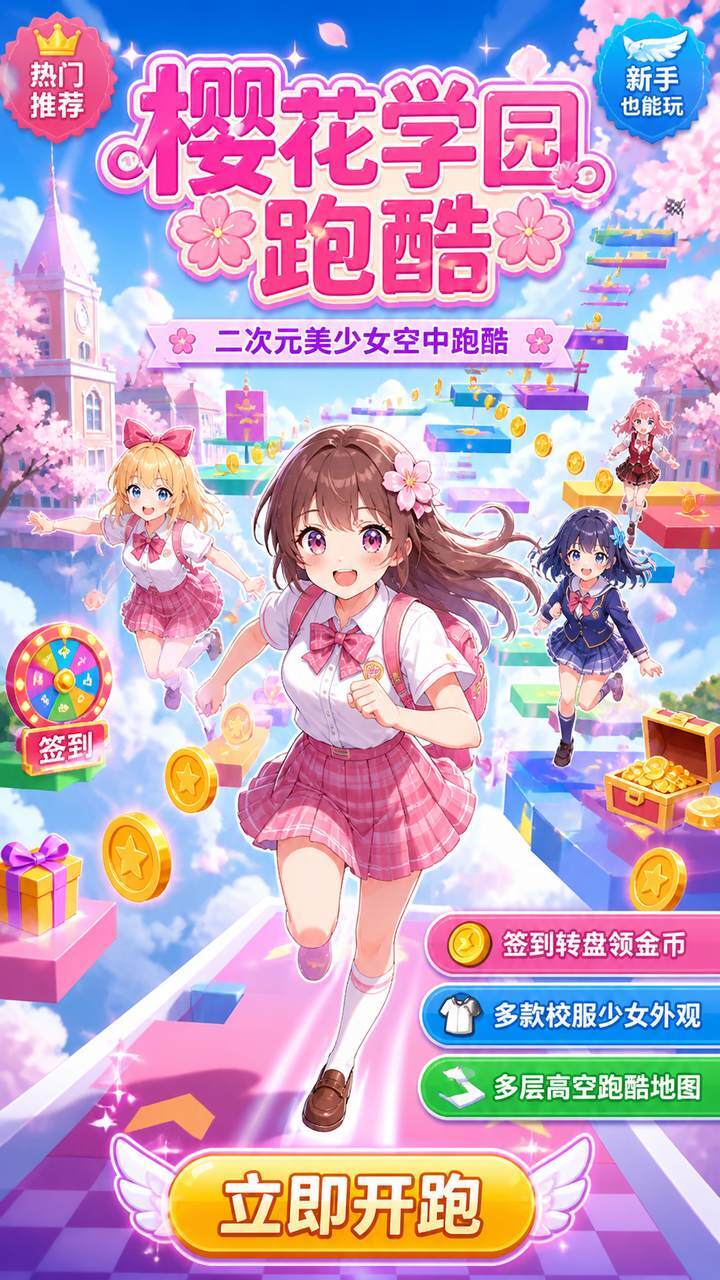 樱花学园跑酷截图