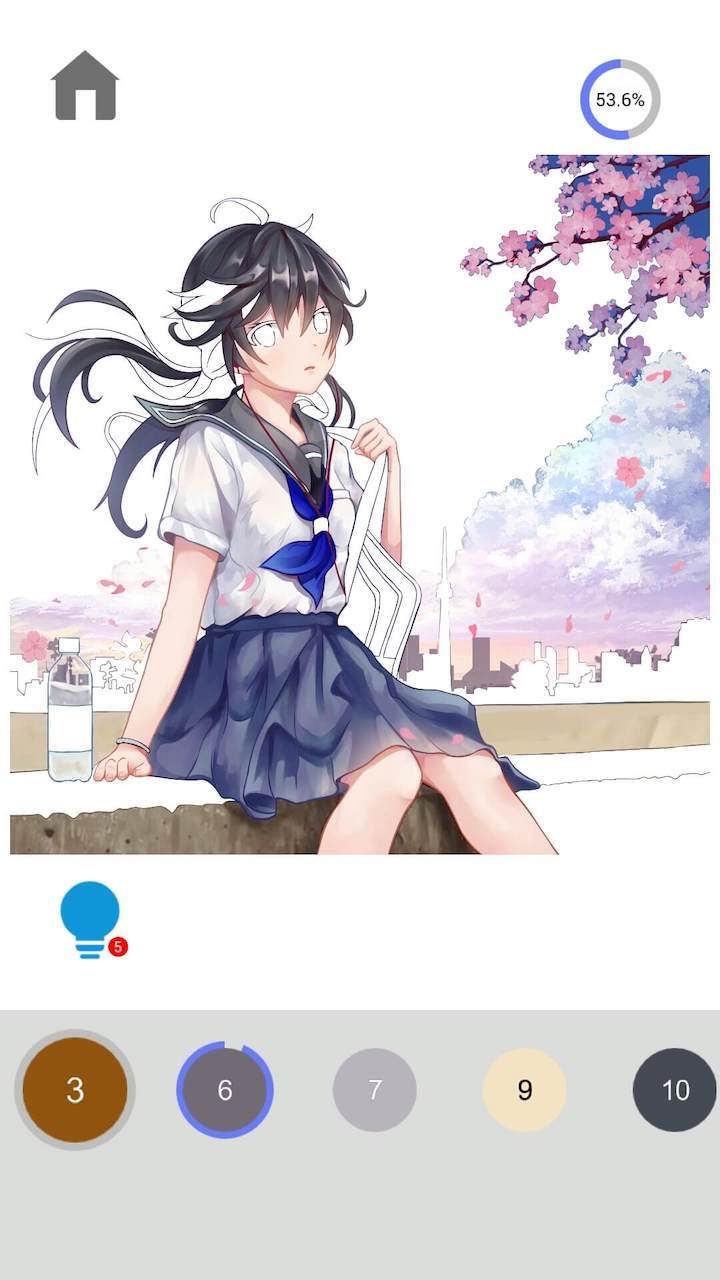 二次元数字涂色截图