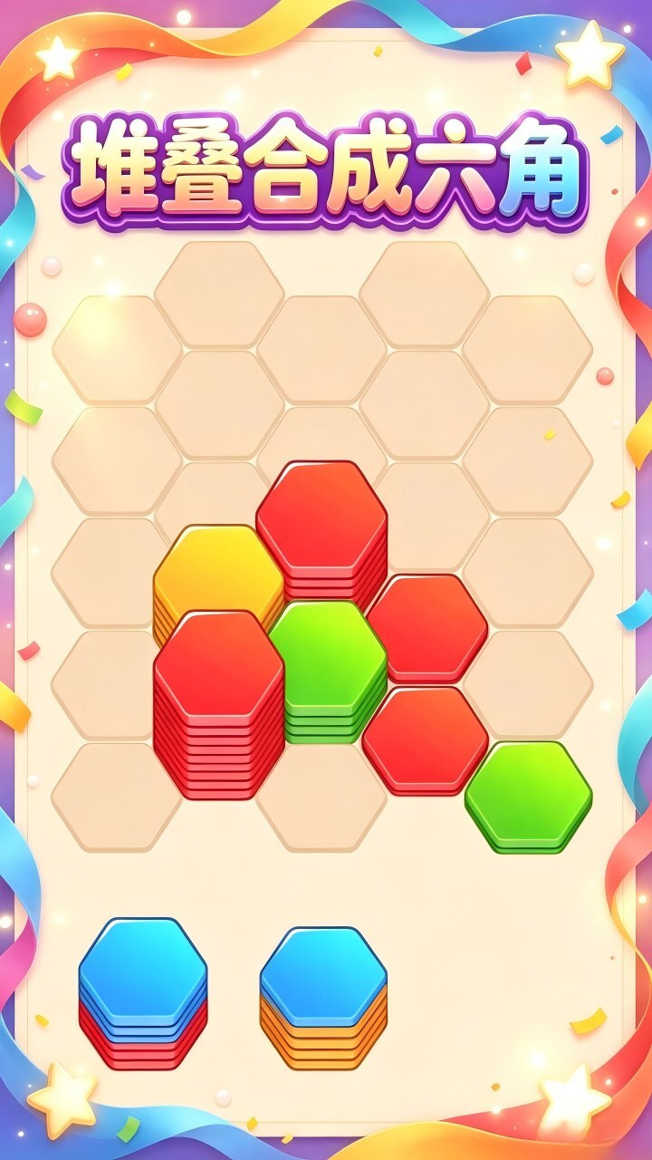 堆叠合成六角截图