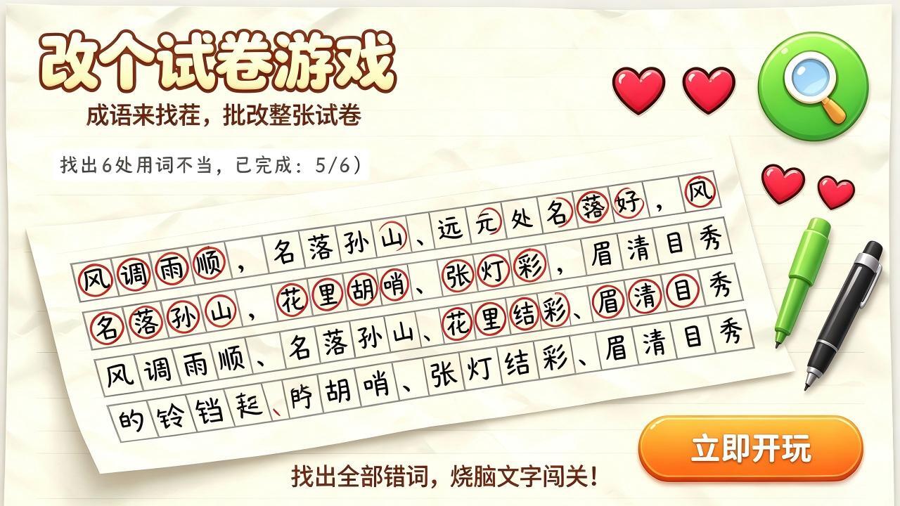 改个试卷游戏截图