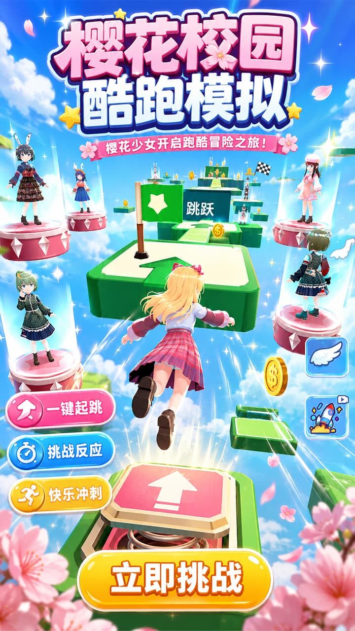 樱花跑酷小镇截图
