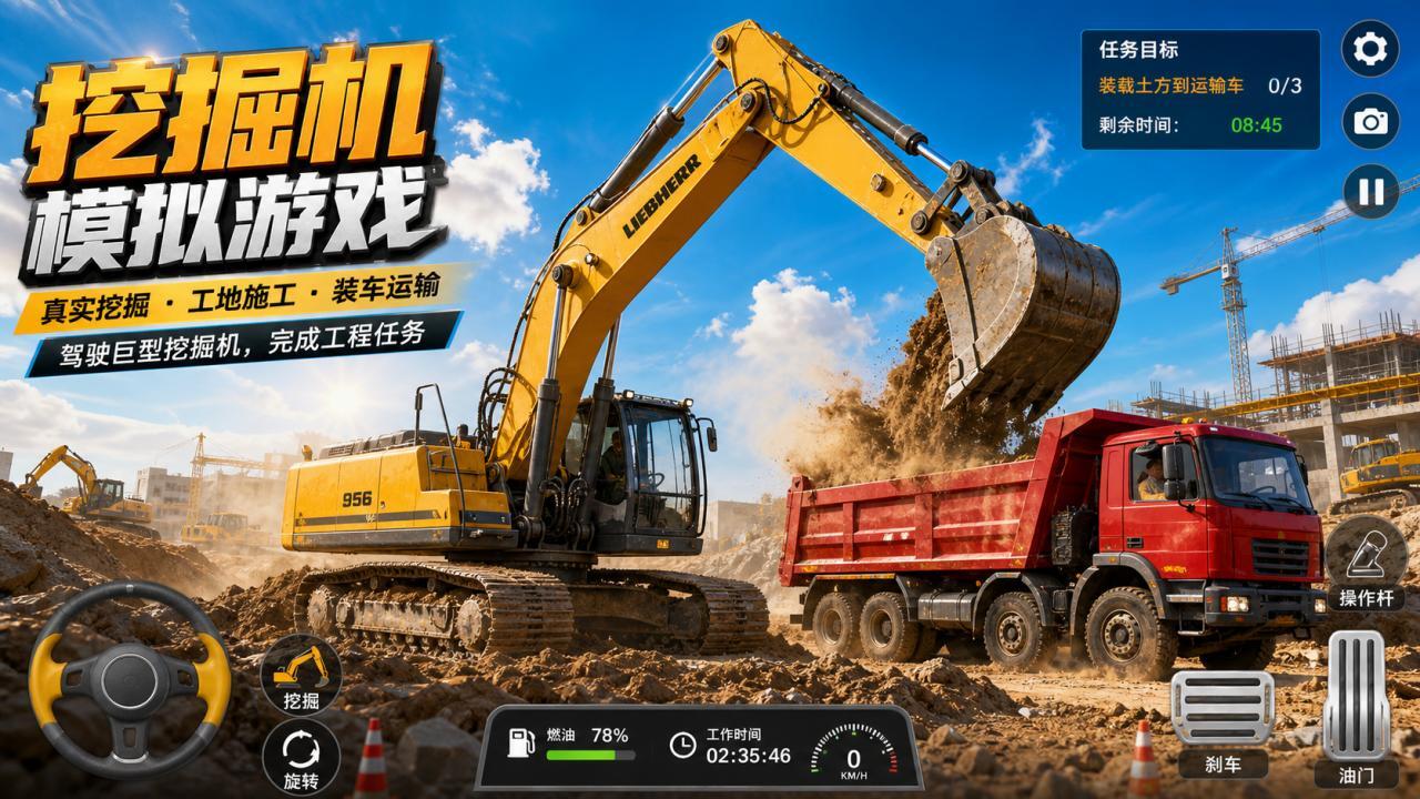 挖掘机模拟游戏截图