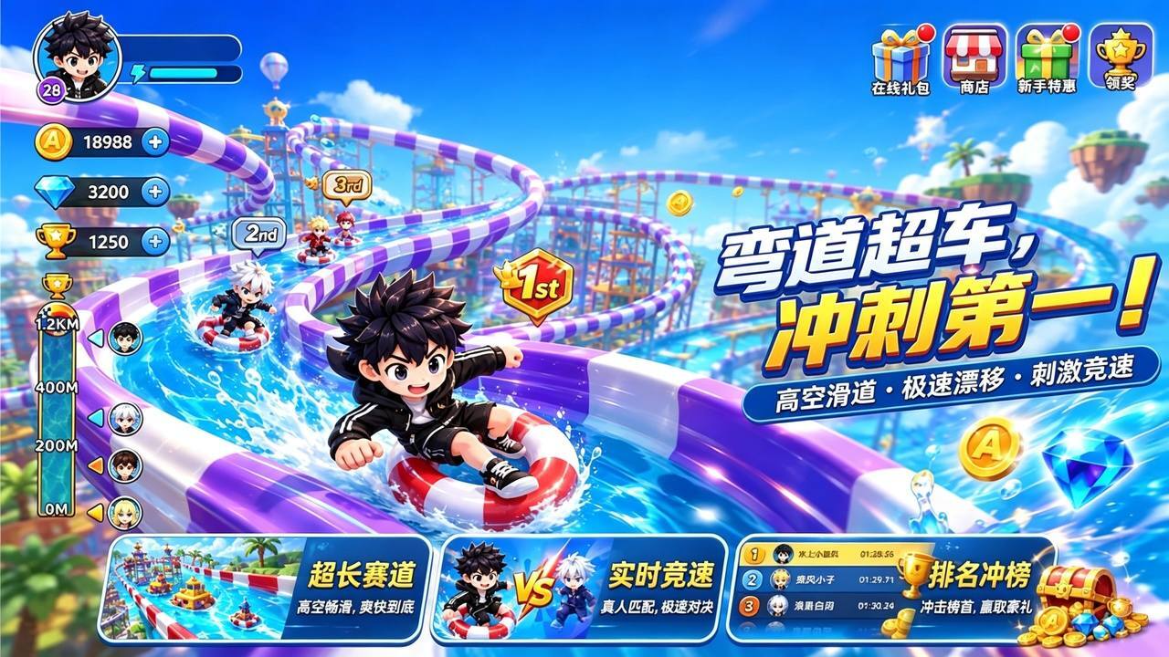水上乐园冲浪游戏截图