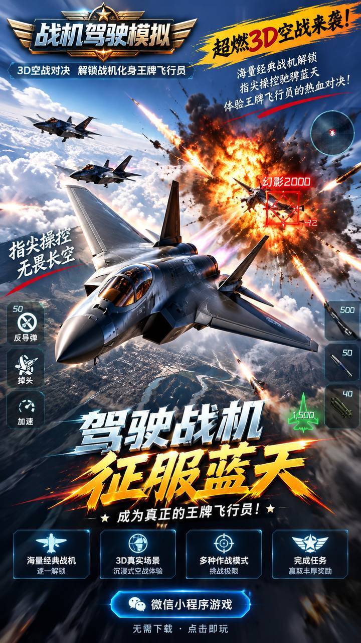 战机驾驶模拟截图