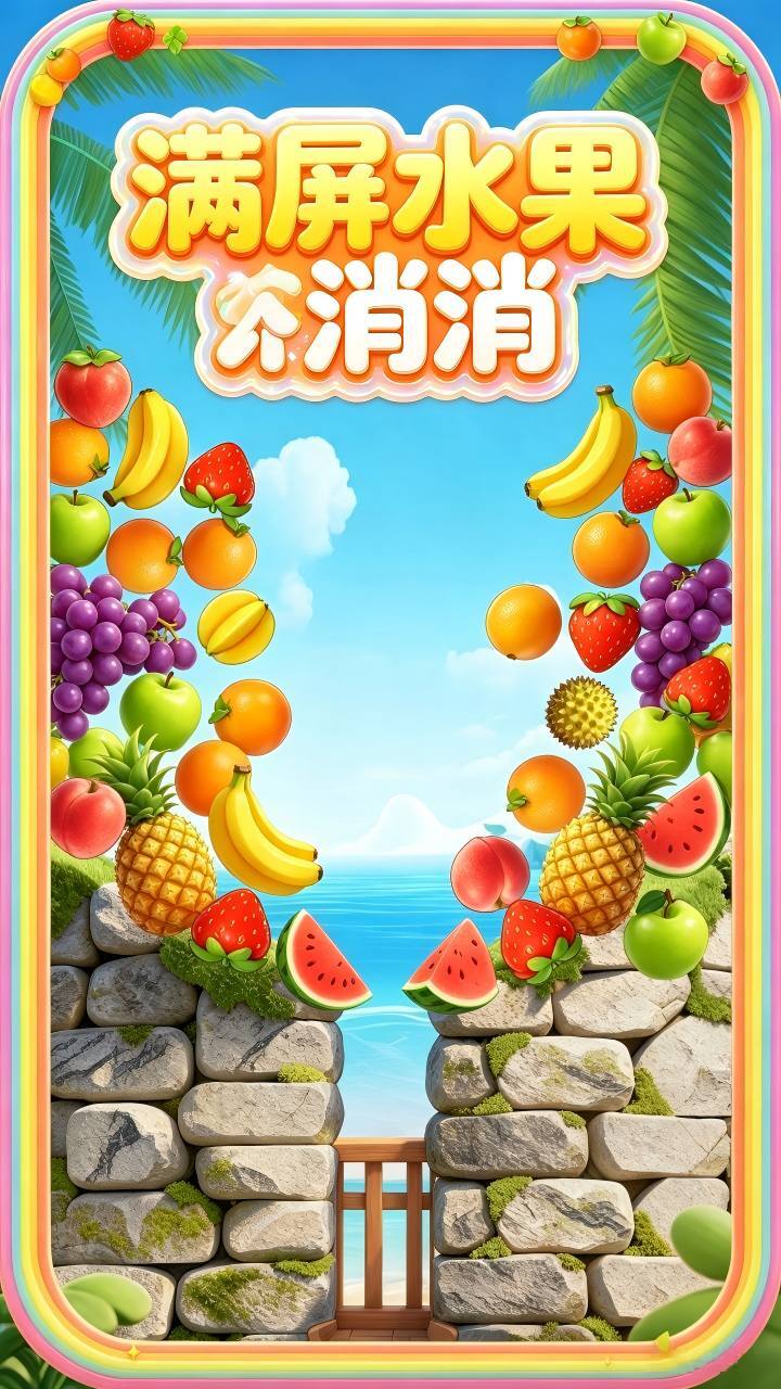满屏水果消消截图