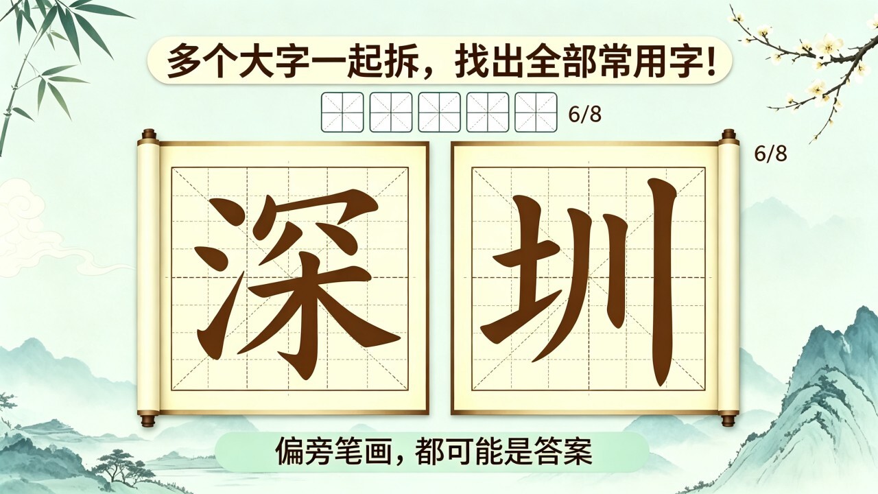 找出汉字小游戏截图