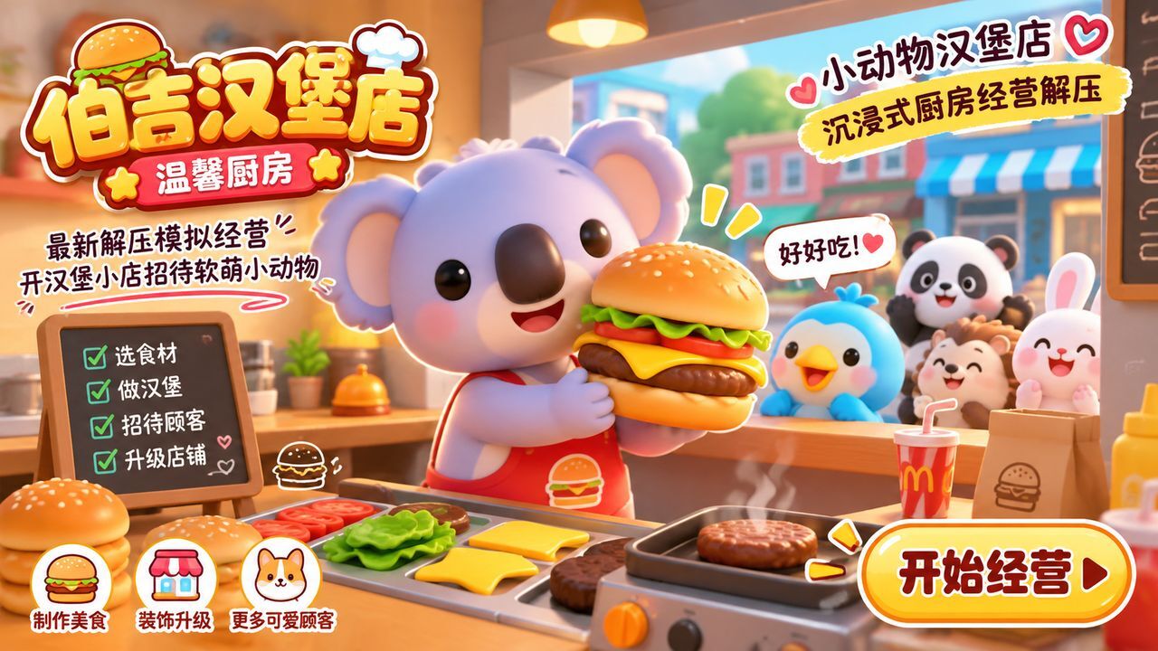 伯吉汉堡店-温馨厨房截图