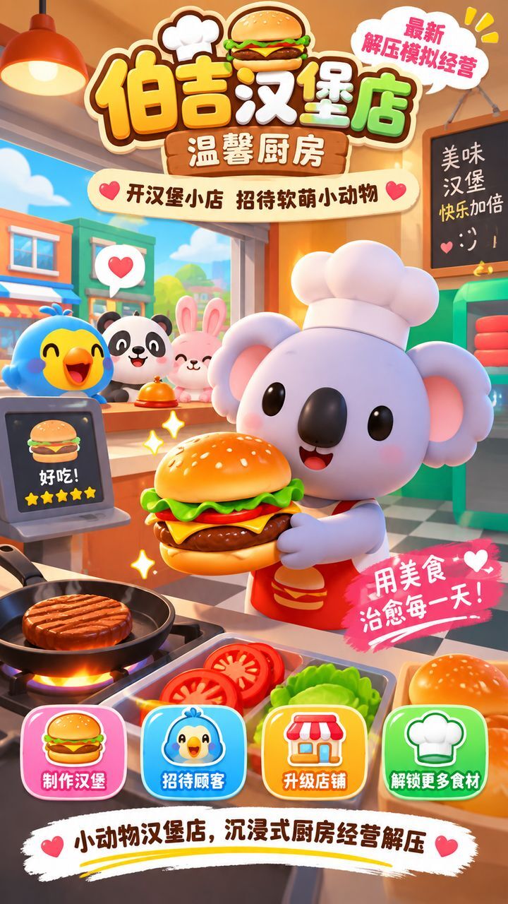 伯吉汉堡店-温馨厨房截图
