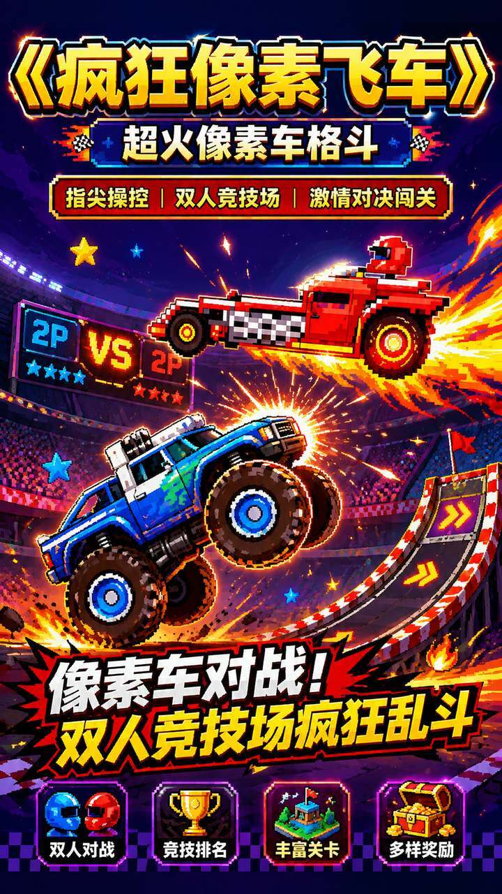 疯狂像素飞车截图