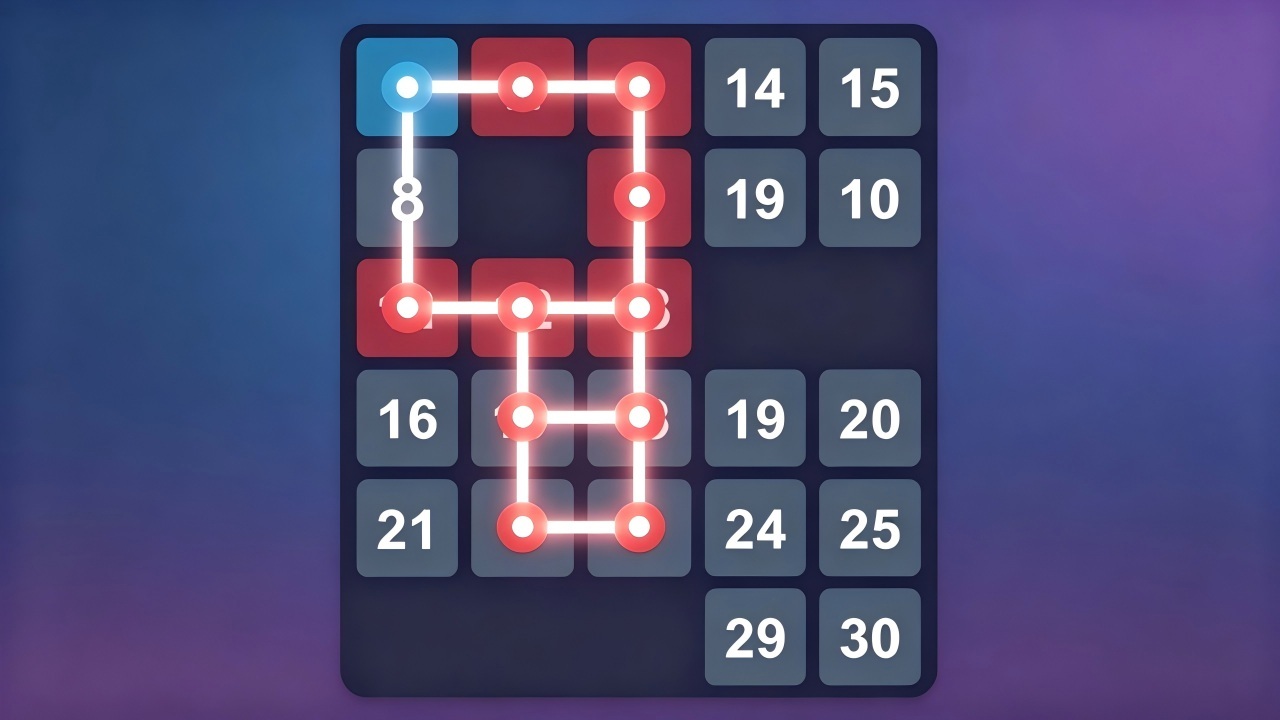一笔连完数字截图