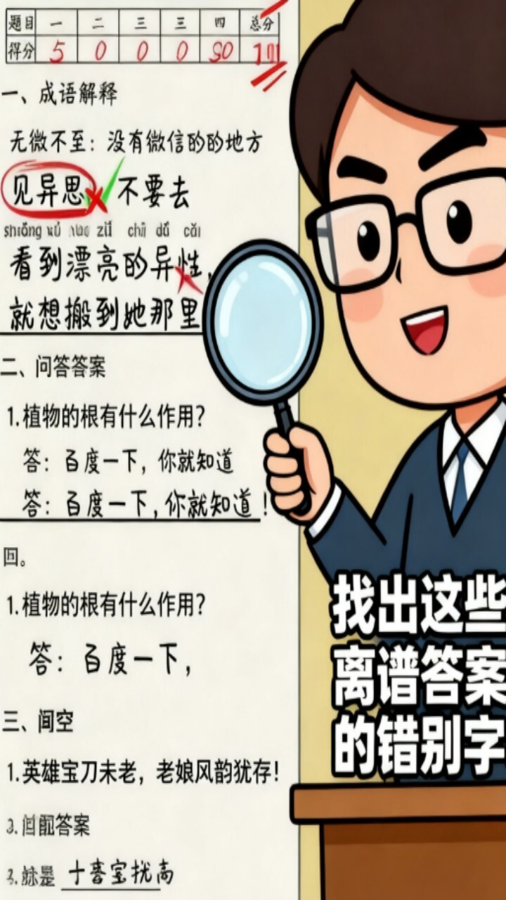 找出错别字闯关截图