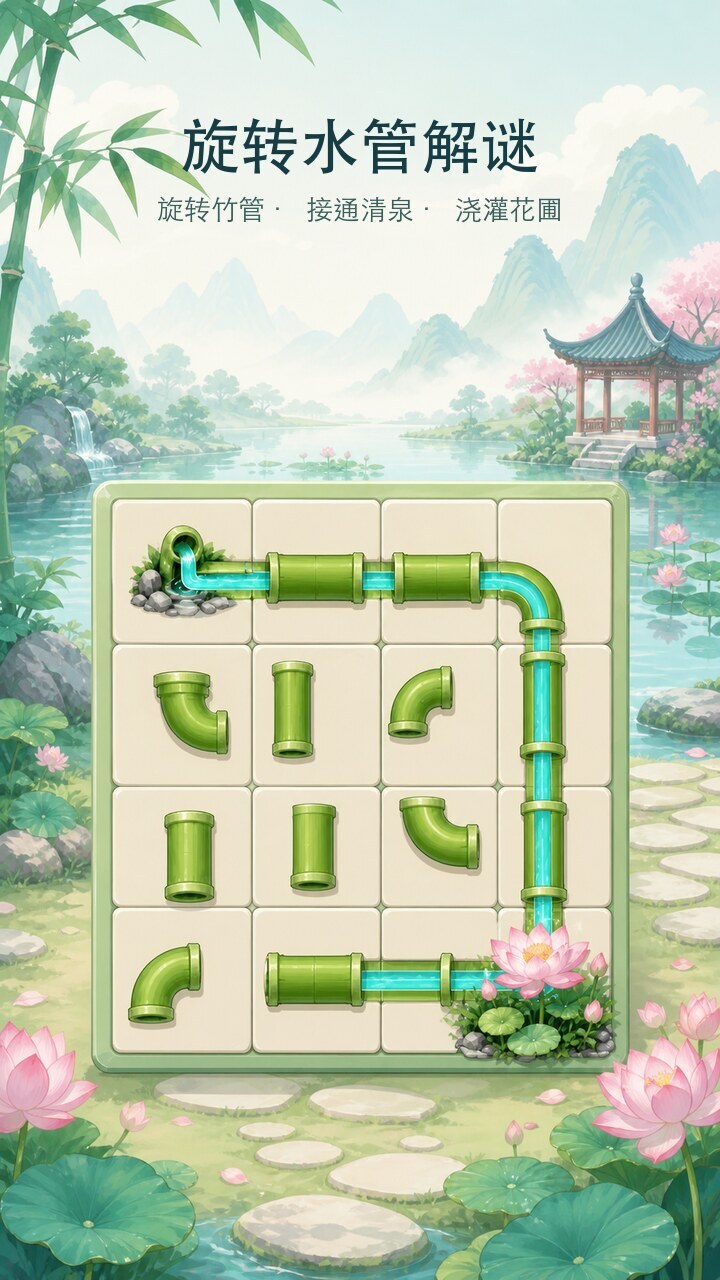 旋转水管解谜截图