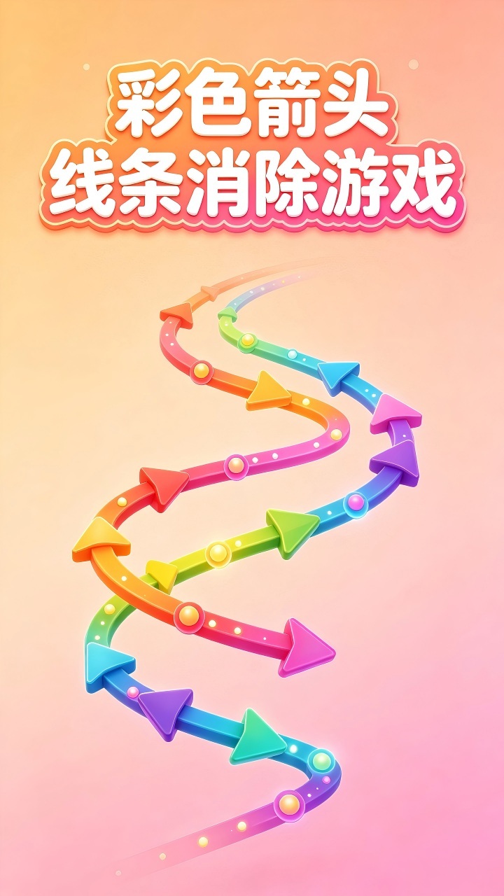 彩色箭头线条消除游戏截图