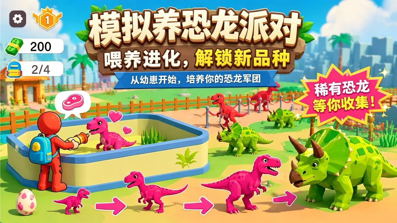 模拟养恐龙派对截图