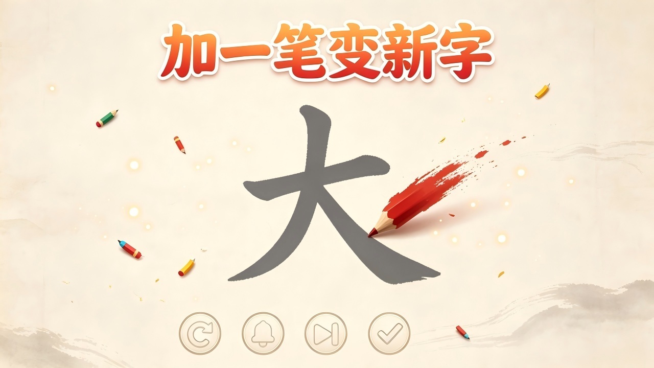 加一笔变新字截图