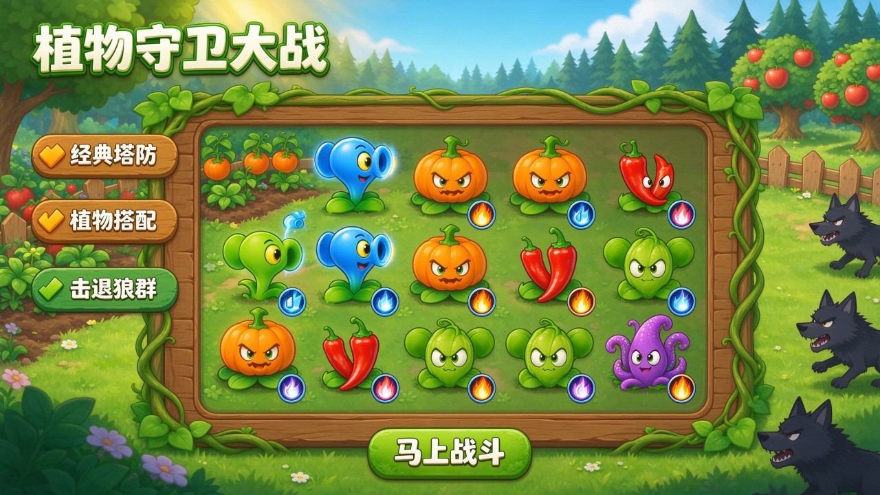 植物对战狼人融合版截图