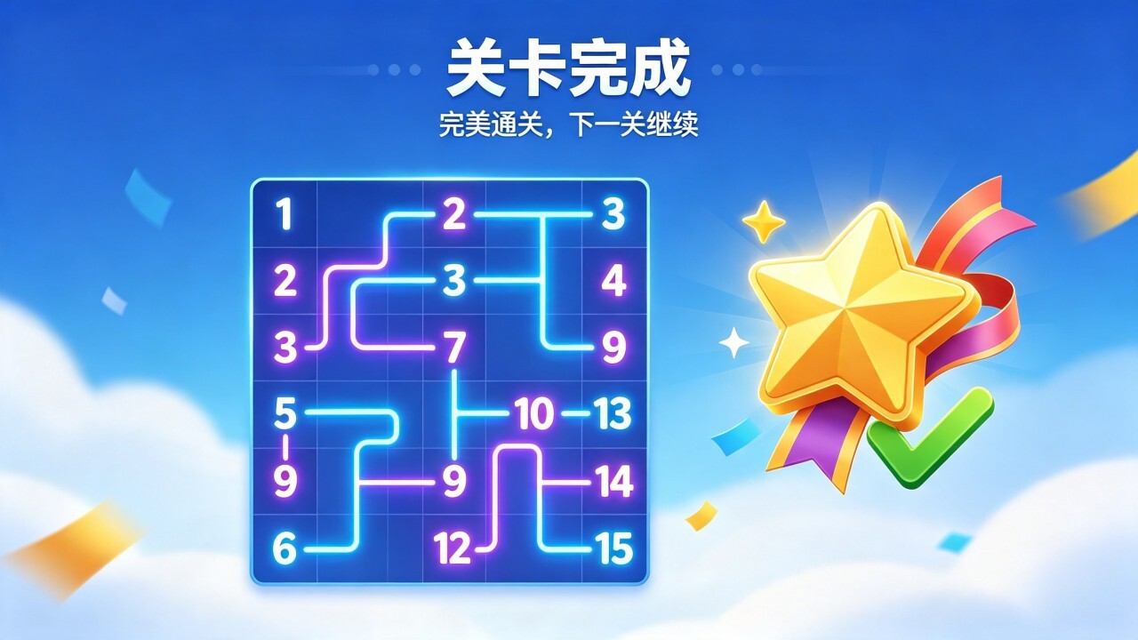 一笔画数字连线截图