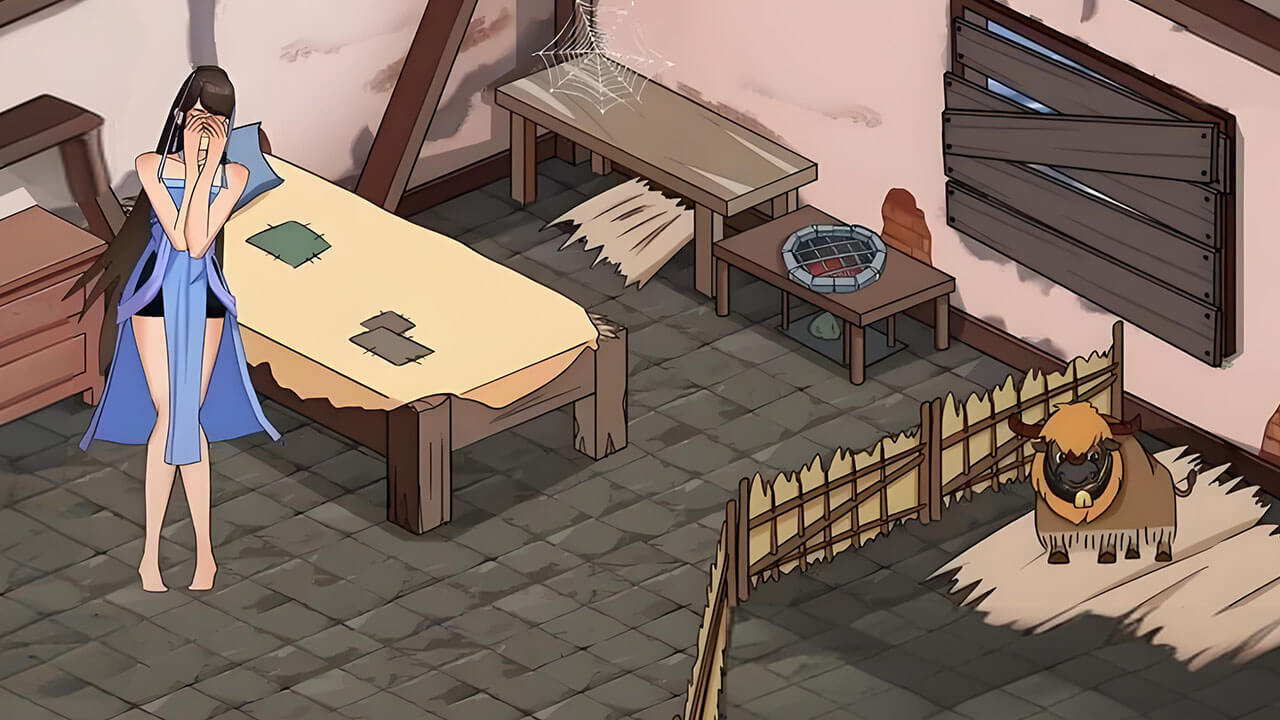 美女破屋取暖截图