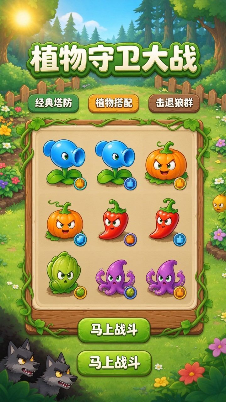 植物对战狼人融合版截图