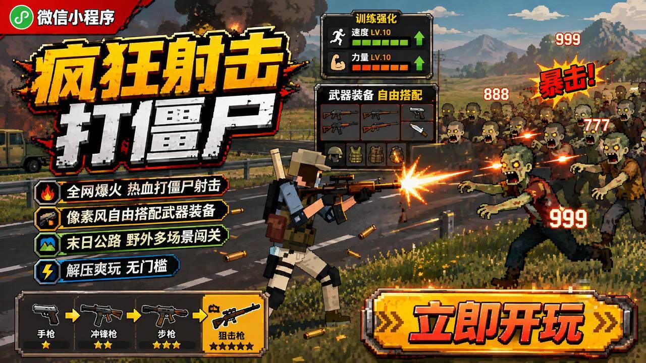 疯狂射击打僵尸截图