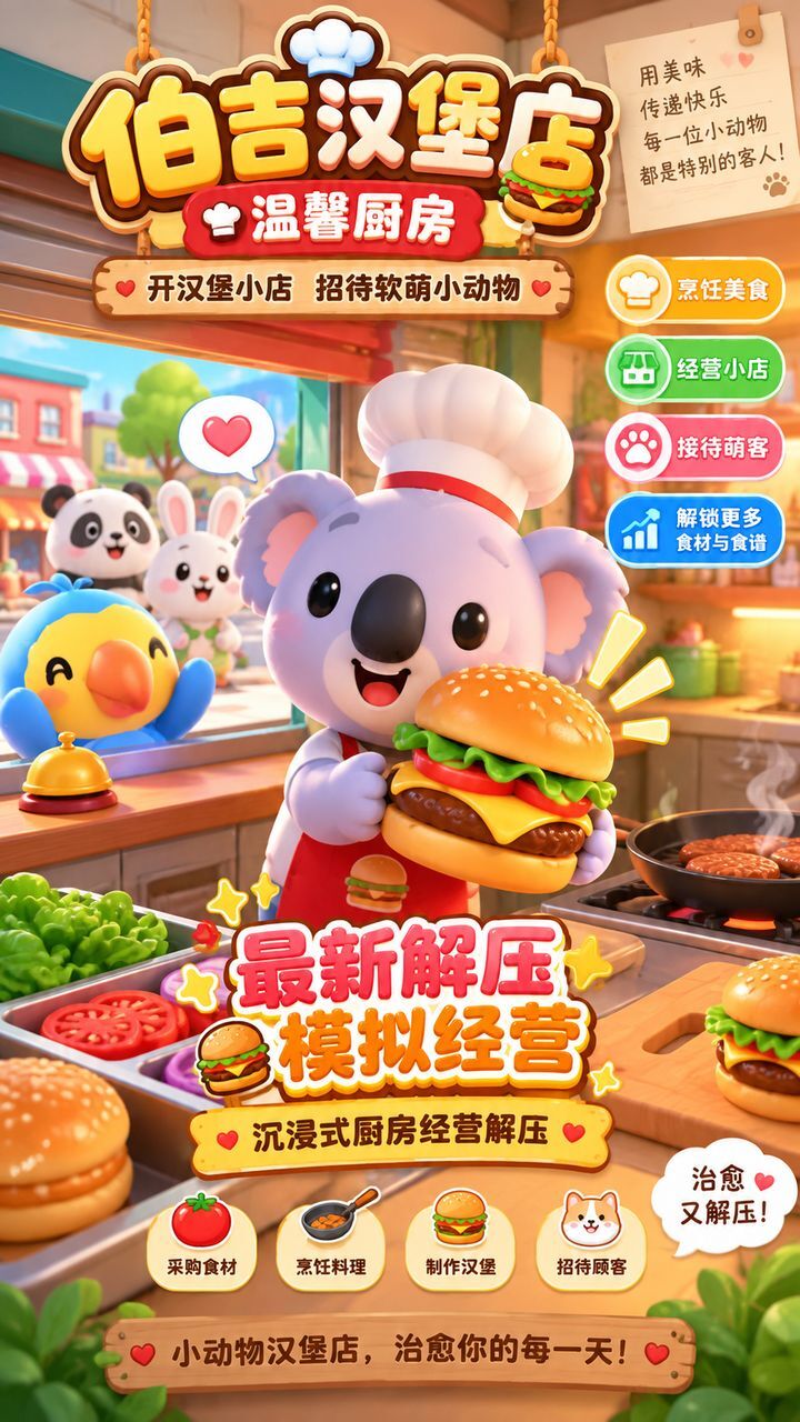 伯吉汉堡店-温馨厨房截图