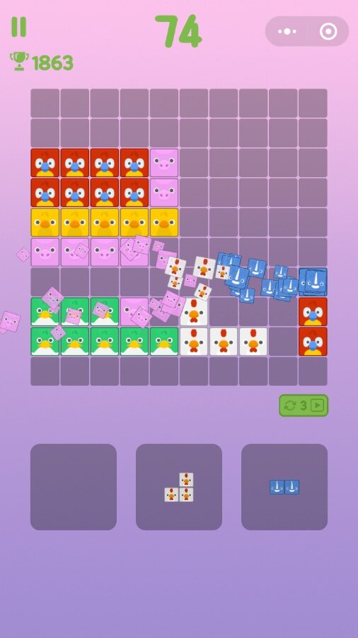 单人动物方块小游戏截图