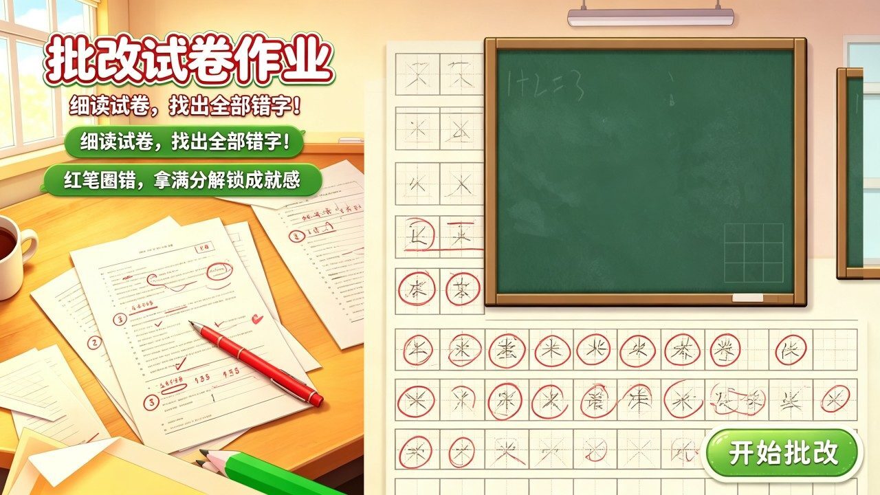 批改试卷作业截图