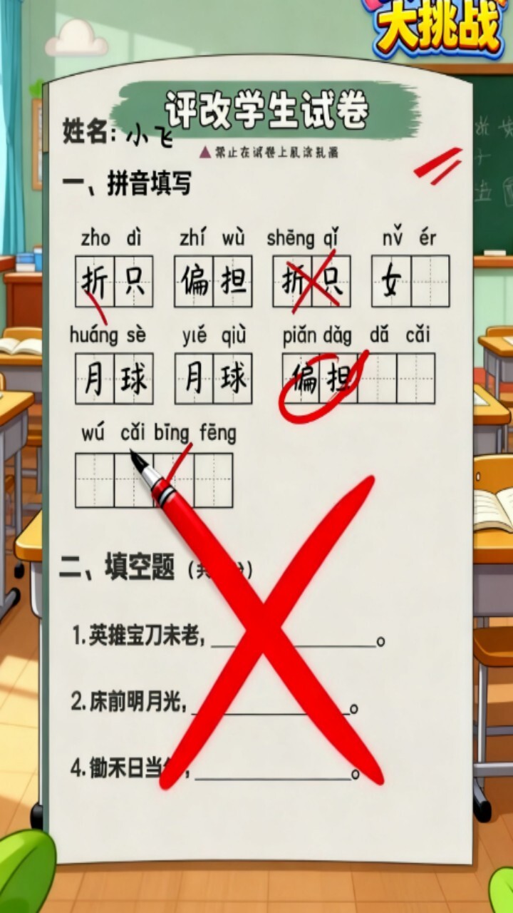 找出错别字闯关截图