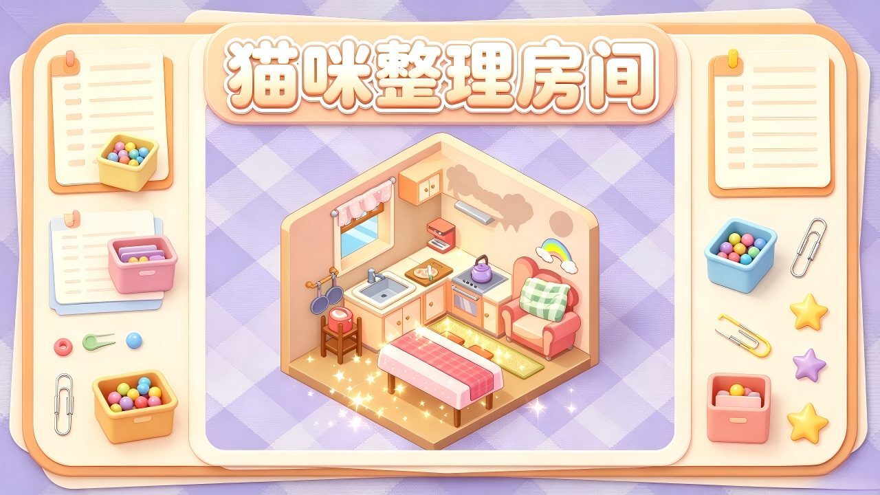 猫咪整理房间截图