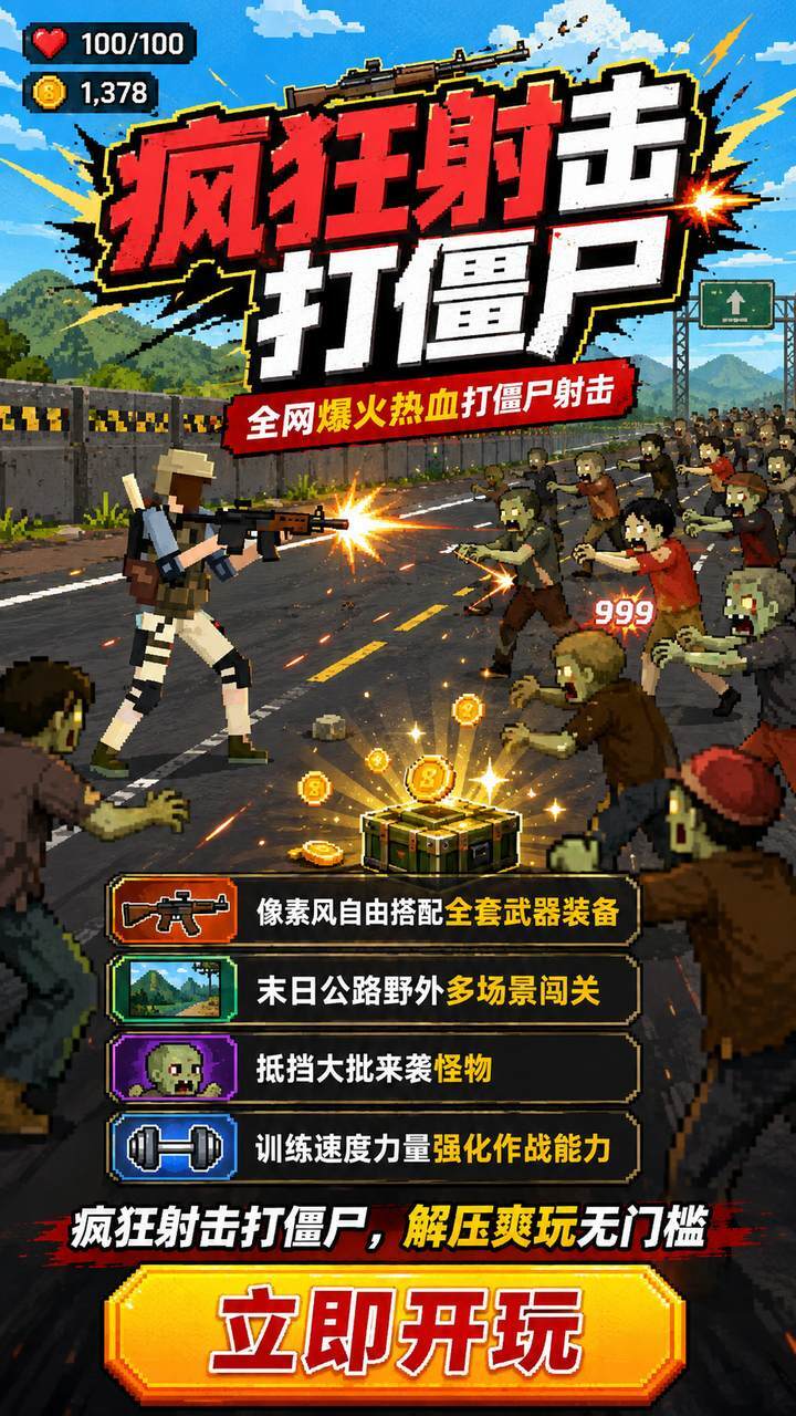 疯狂射击打僵尸截图