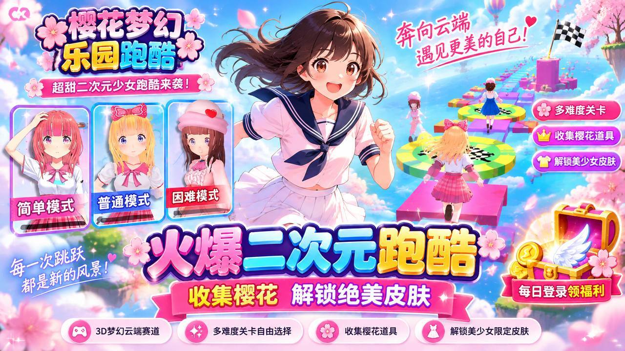 樱花梦幻乐园跑酷截图
