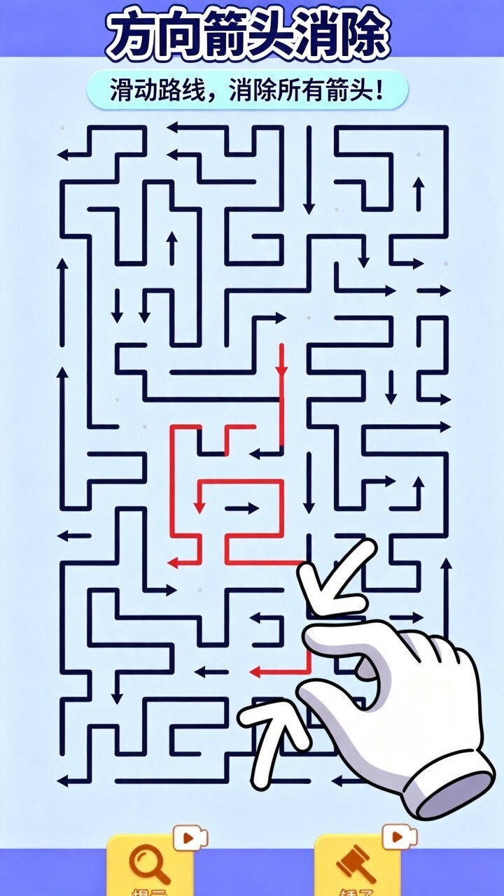 方向箭头消除截图