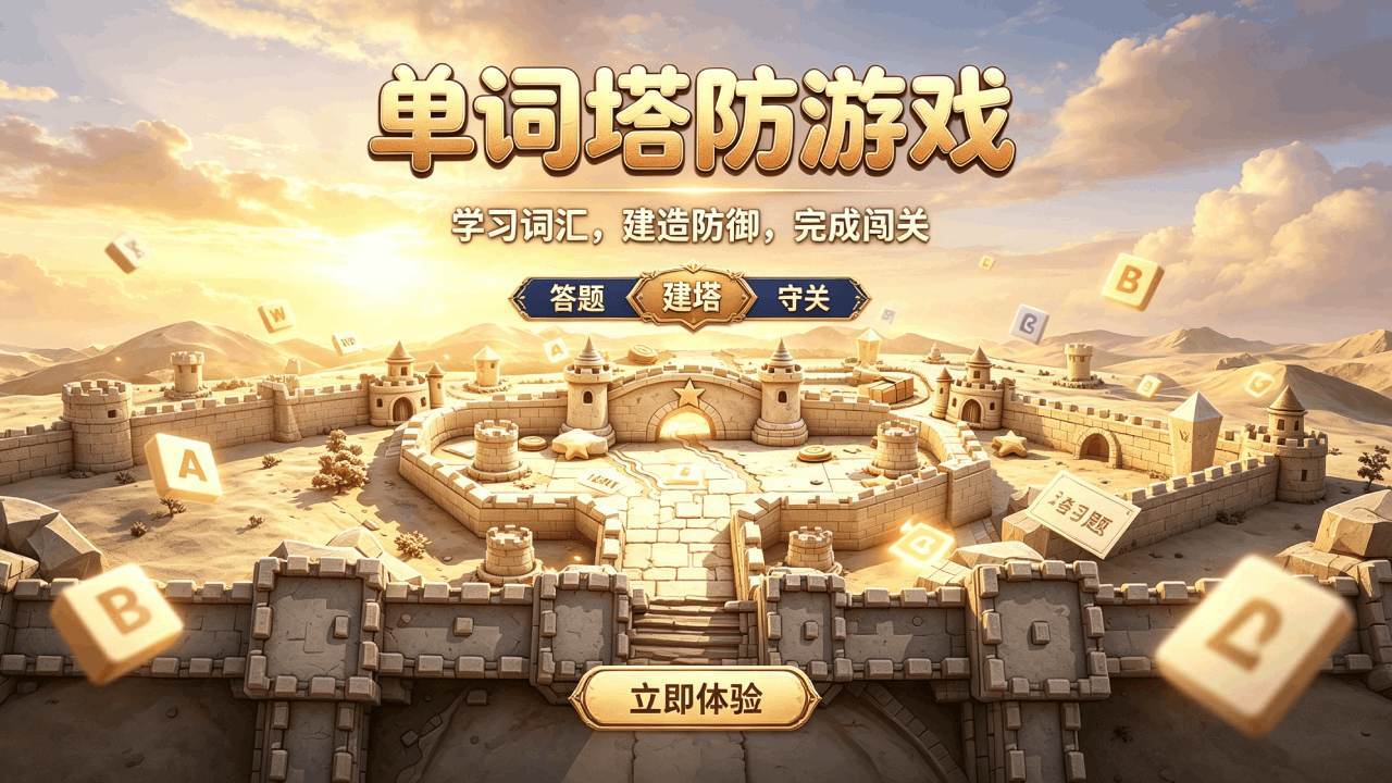 单词塔防游戏截图