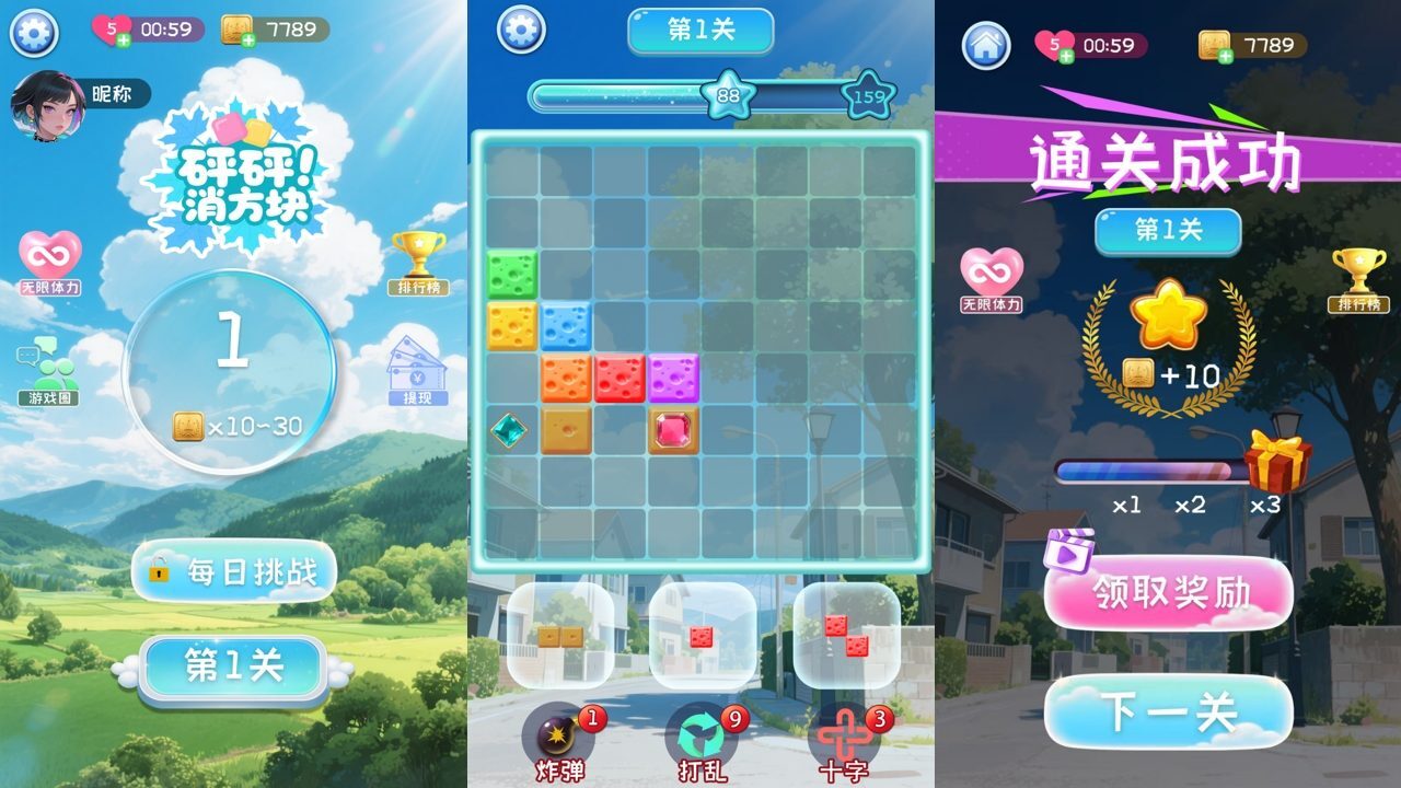 砰砰消方块截图